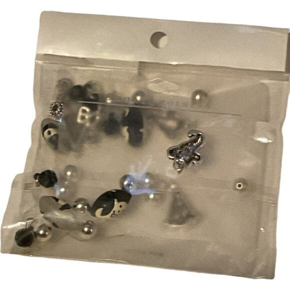 Halloween-Themed Silver & Black Charm Bracelet Kit